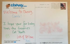 Chewy.com postcard